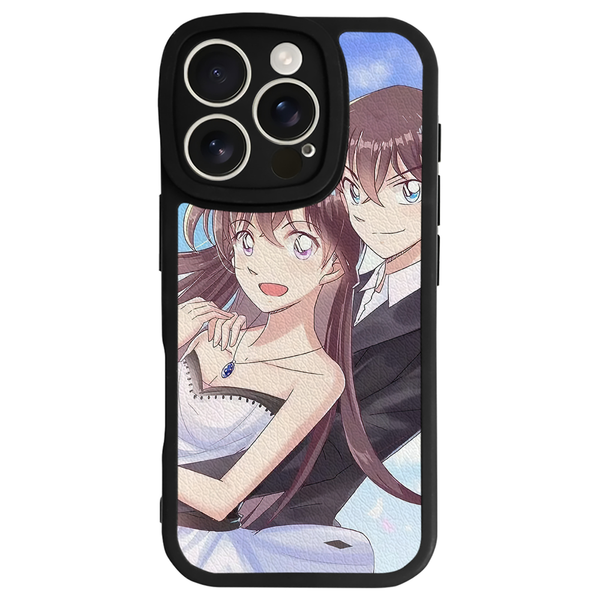 （画像用） 名探偵コナン Detective Conan 【iPhone 16シリーズ対応】シリコンスマホケース（レザー調） 材質：シリコン